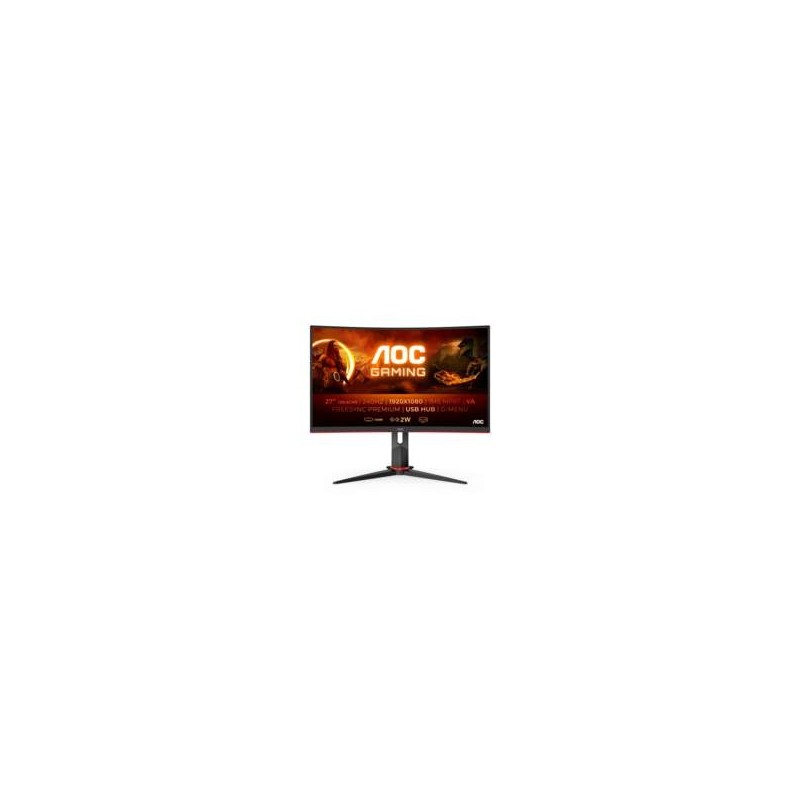 MONITOR AOC LED 27" Wide CURVED C27G2ZU/BK 1920x1080 05ms 300cd/mq 3