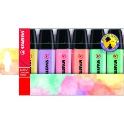 STABILO Boss Original Pastel evidenziatore 6 pz Punta smussata LillÃ