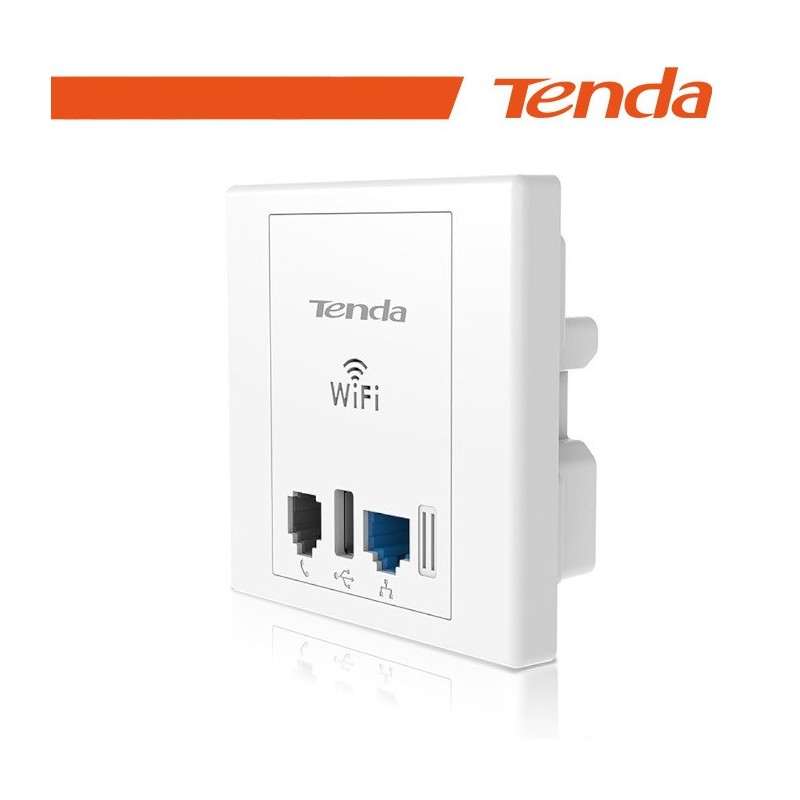 TENDA W6 AP a muro con WIFI e LAN USB N300 wireless