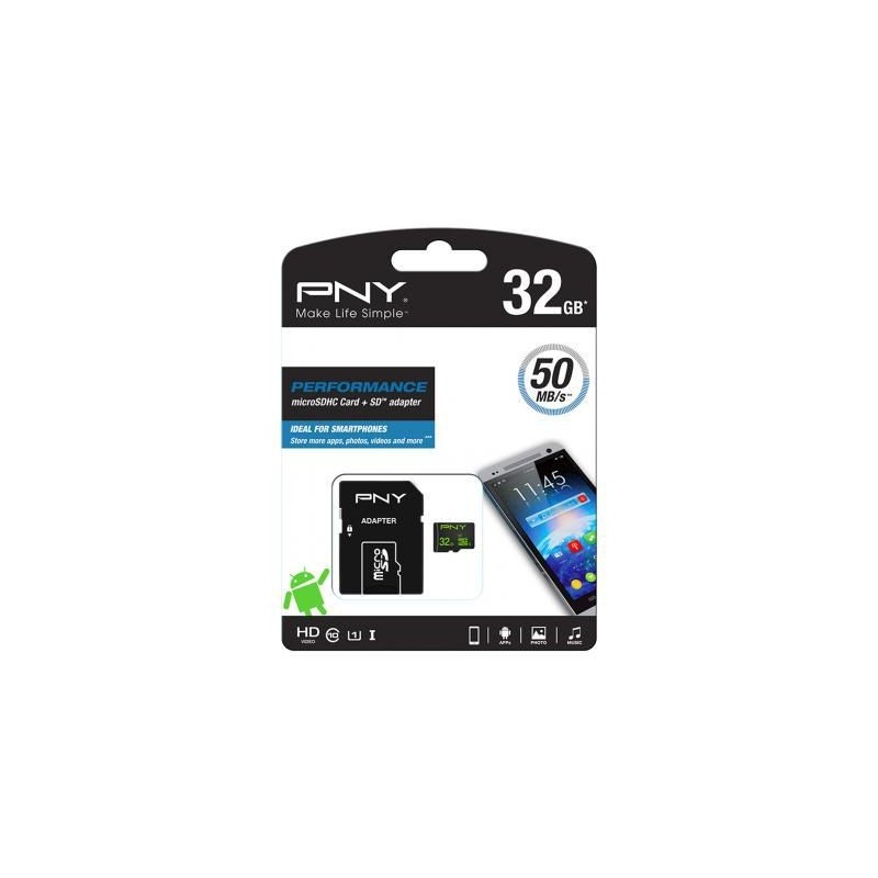 PNY Performance 32 GB MicroSDHC UHS-I Classe 10 PNY 32GB MicroSD Per