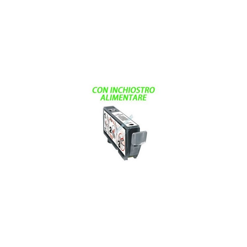 CLI-521Bk CARTUCCIA CON INCHIOSTRO ALIMENTARE COMPATIBILE CANON CLI-5