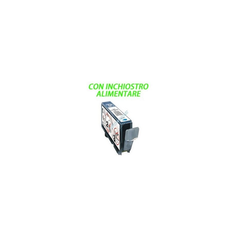 CLI-521C CARTUCCIA CON INCHIOSTRO ALIMENTARE COMPATIBILE CANON CLI-52