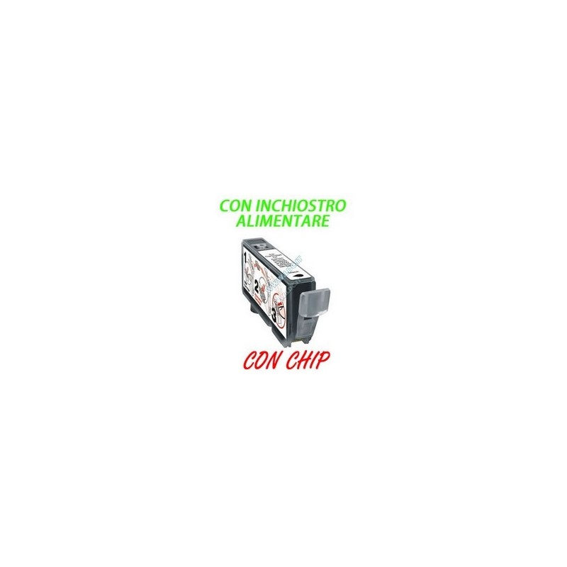 CLI-526Bk CON CHIP - CARTUCCIA ALIMENTARE COMPATIBILE CANON CLI-526Bk