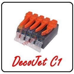 KIT 5 CARTUCCE CON INCHIOSTRO ALIMENTARE AZO PER STAMPANTE MODECOR DE