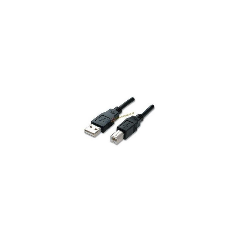 CAVO USB 20 - CONNETTORI A/B - MASCHIO/MACHIO - 15 METRO - NERO