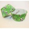 PIROTTINI DI CARTA PER MUFFINS - CALCIO - 50 PZ - 50x35mm