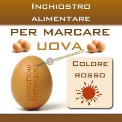 INCHIOSTRO ALIMENTARE PER MARCATURA UOVA - ROSSO - 100ml