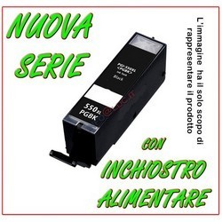 PGI-580Bk NERO GRANDE CON CHIP - CARTUCCIA ALIMENTARE COMPATIBILE CAN