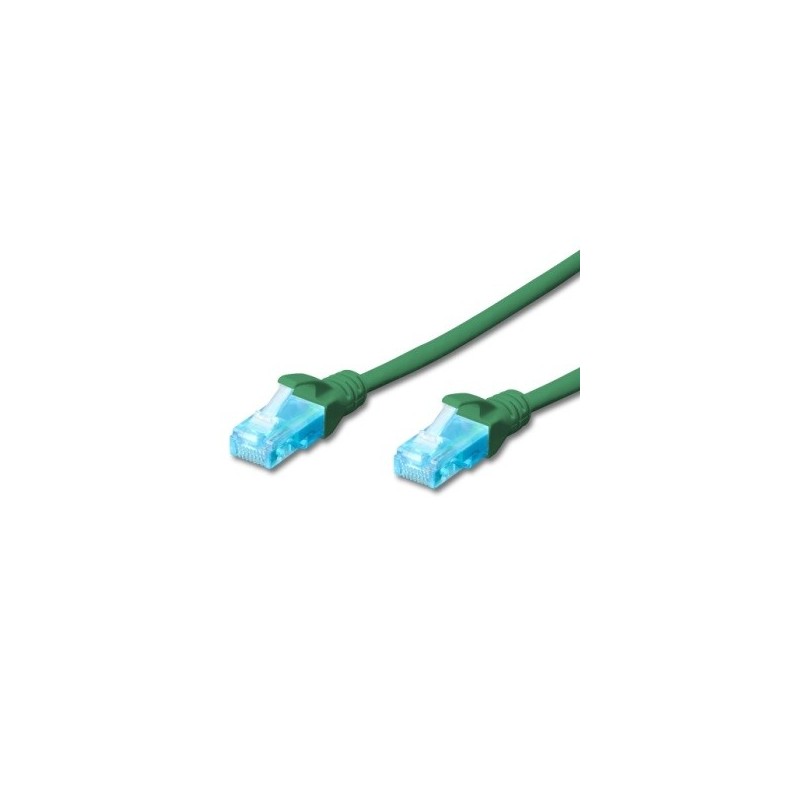 EWENT CAVO DI RETE U/UTP PATCH CORD 025MT CAT 5e COLOR VERDE IM1132