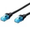 EWENT CAVO DI RETE U/UTP PATCH CORD 025MT CAT 5e COLOR NERO IM1137