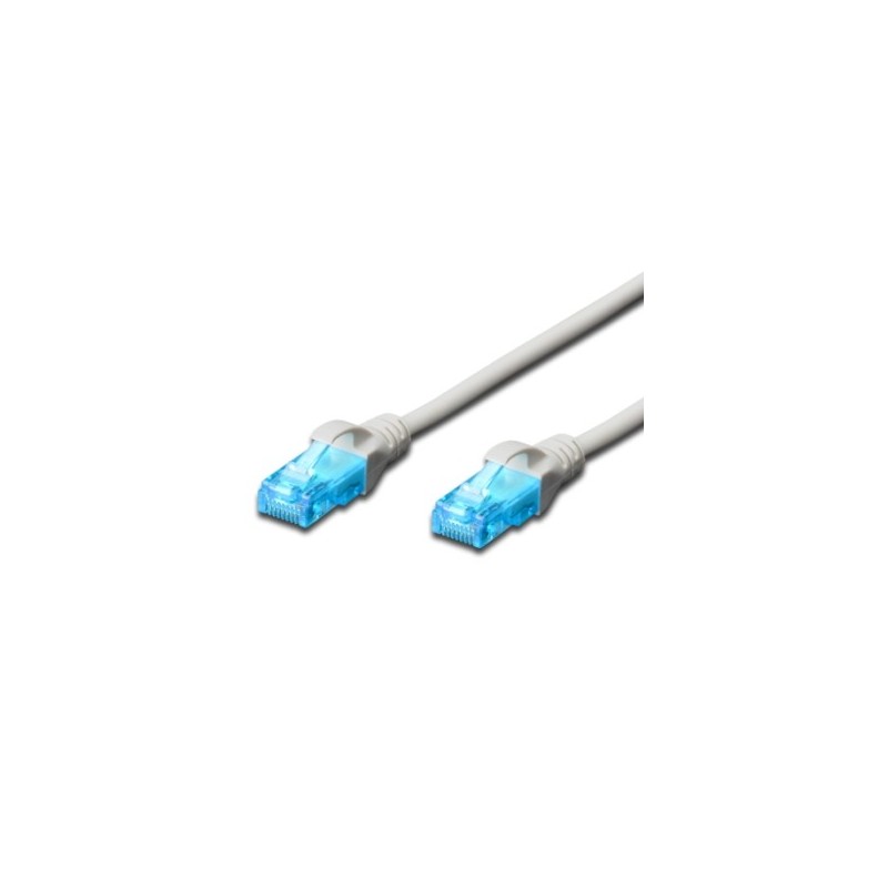 EWENT CAVO DI RETE U/UTP PATCH CORD 025MT CAT 5e COLOR GRIGIO IM1130