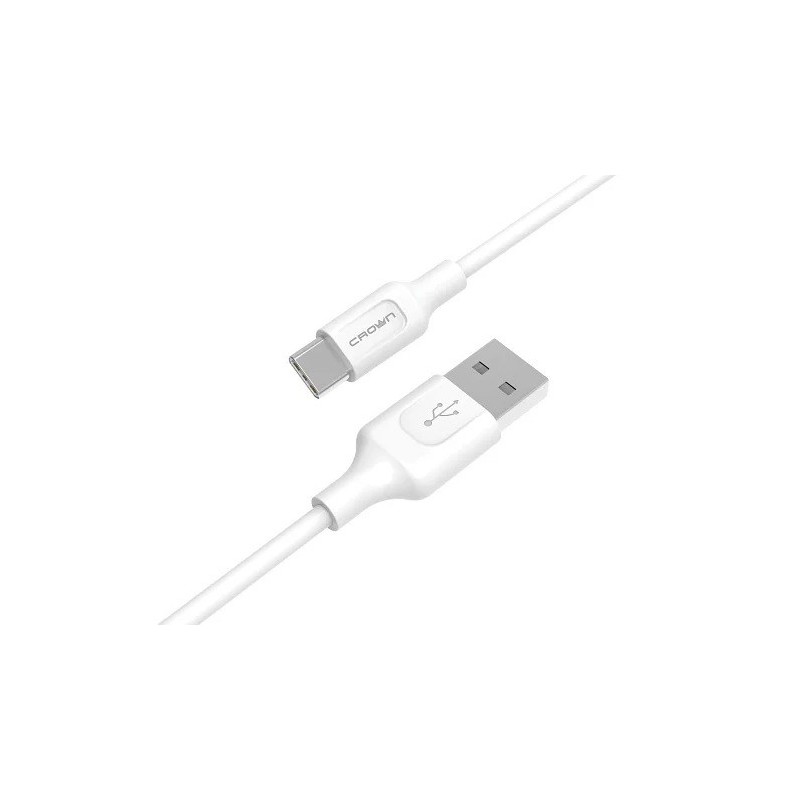 CROWN CAVO USB TYPE-C DATI E RICARICA 1MT 2A BIANCO CMCU-004C