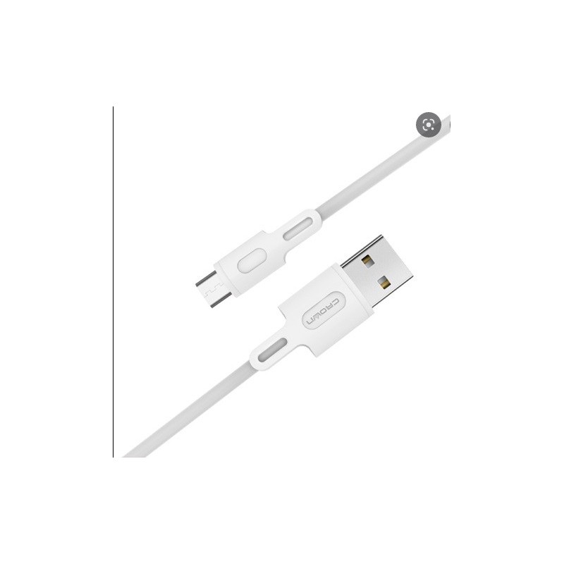 CROWN CAVO USB MICRO USB DATI E RICARICA 1MT 2A BIANCO CMCU-003M