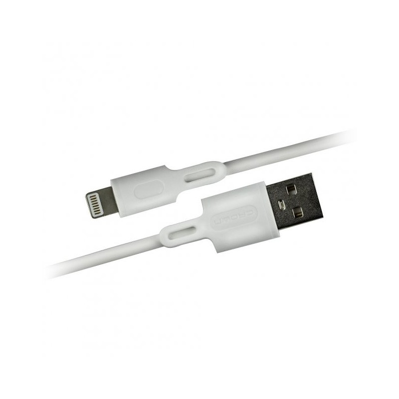 CROWN CAVO USB LIGHTNING DATI E RICARICA 1MT 2A BIANCO CMCU-003L