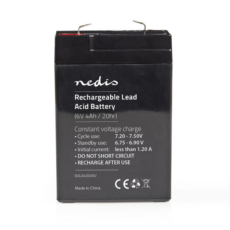 NEDIS BATTERIA AL PIOMBO RICARICABILE 6V/4A 7047101MM BALA40006V