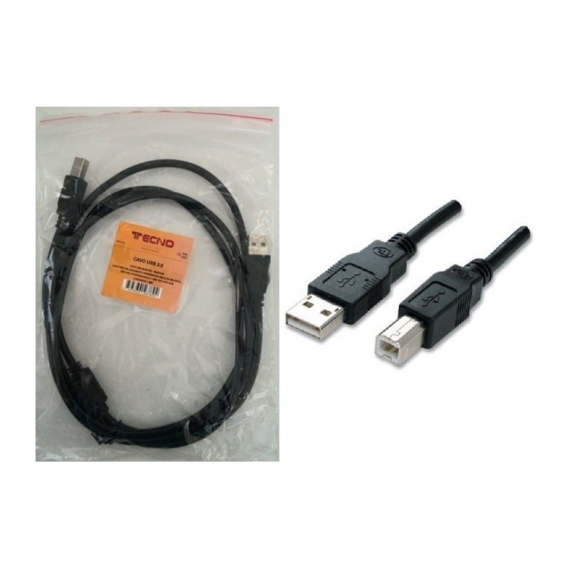 TECNO CAVO USB A/B M/M 18 MT NERO PER STAMPANTI