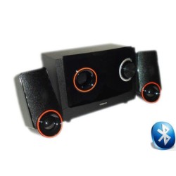 TECNO SISTEMA AUDIO 21 CASSE 28W RMS BLUETOOTH RADIO USB SD AUX TELE