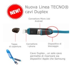 TECNO CAVO IBRIDO APPLE/MICRO USB TC-122