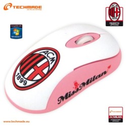 TECHMADE MOUSE UFFICIALE MILAN ROSA 800 DPI USB TM-1046LADY-MILAN