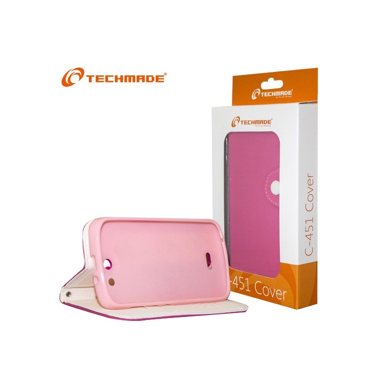 TECHMADE CUSTODIA CON STAND PER SMARTPHONE C451 PINK CUST-C451-PK