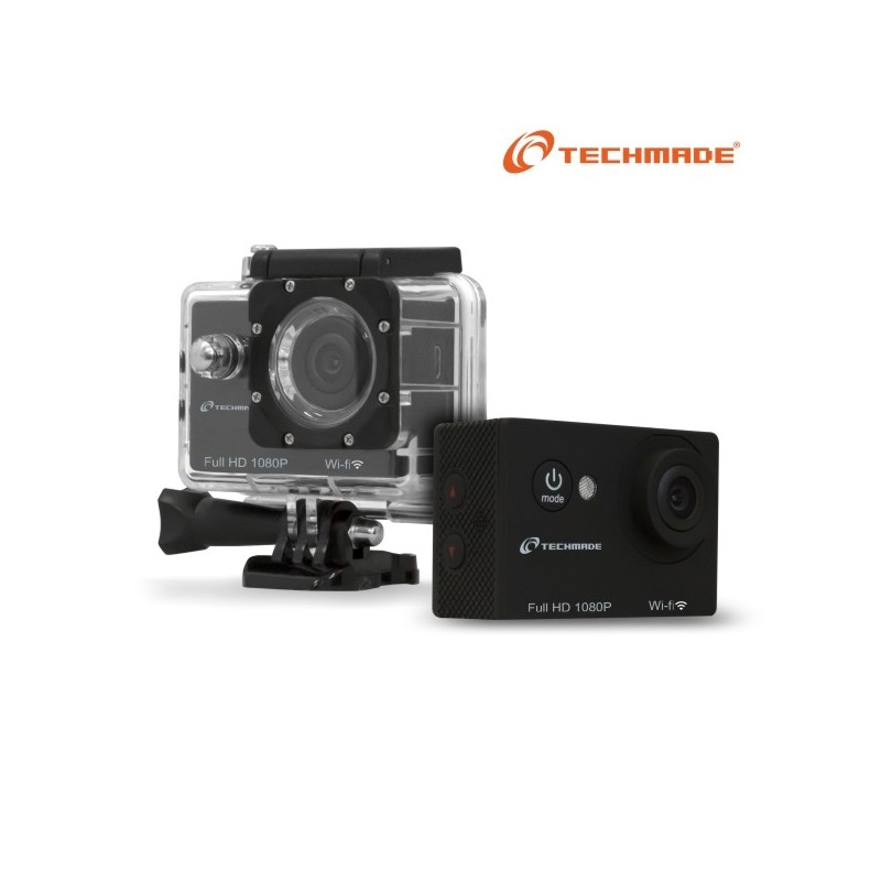 TECHMADE ACTION CAMERA WATERPROOF 30 MT FULL HD 1080p PER SPORT ESTRE