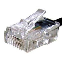 TECHMADE PLUG RJ11 PER DOPPINO TELEFONICO 4 POLI MODULARE PLACCATO I