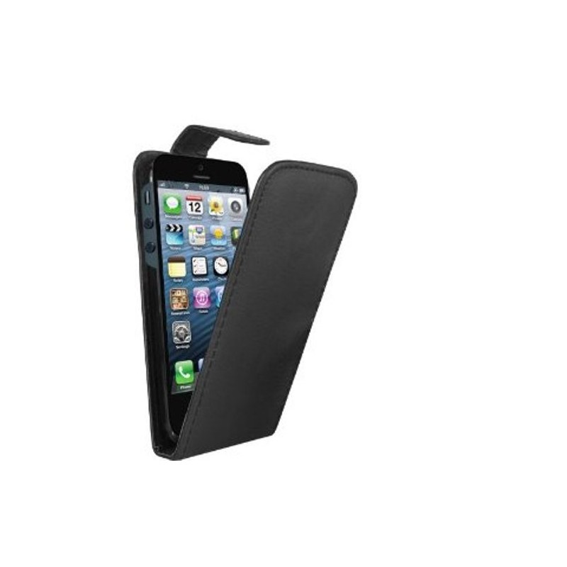 MEDIAKING COVER A FLIP IN SEMIPELLE PROTETTIVA PER IPHONE 5 NERA MKFL