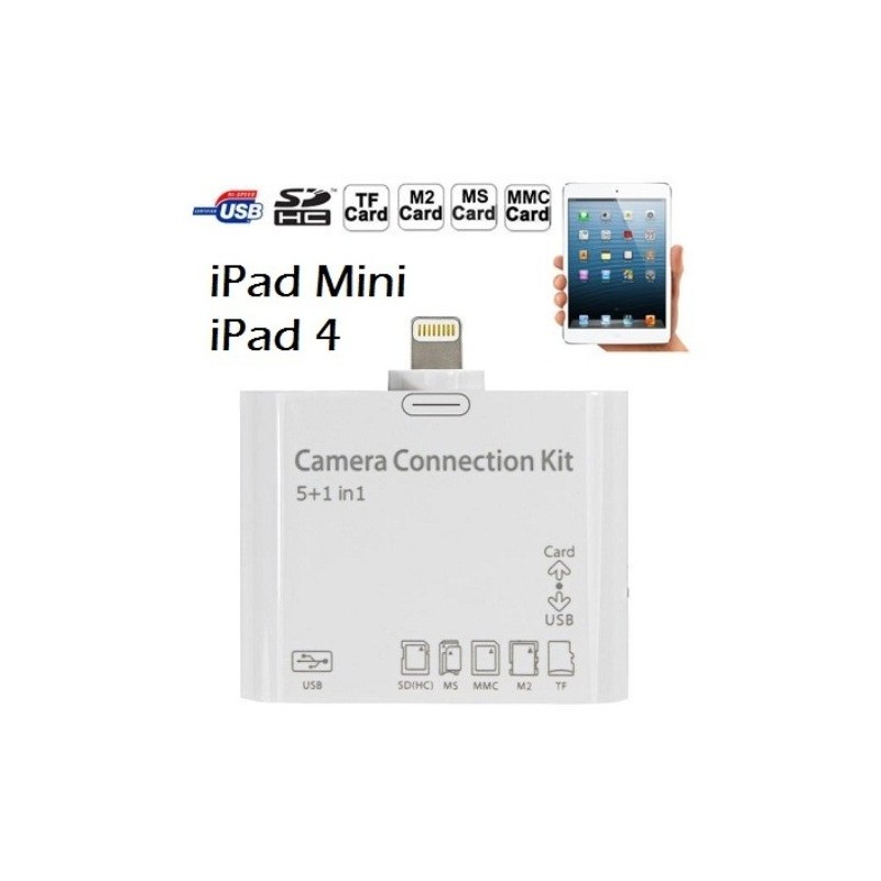 MEDIAKING CARD READER 5 IN 1 LETTORE CARD E USB 20 PER IPAD 4 - MINI