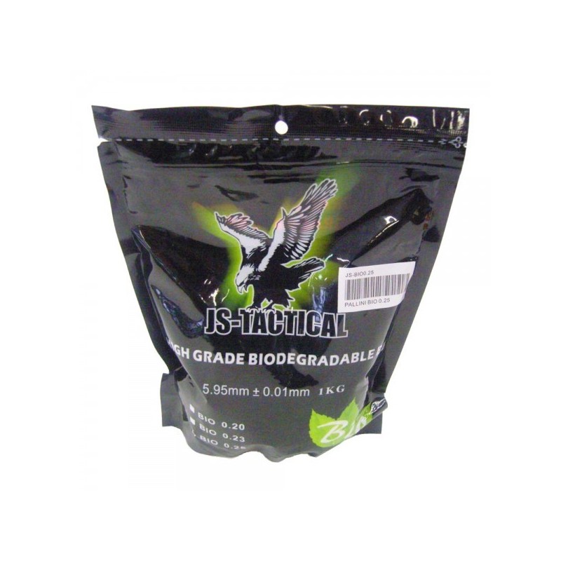 JS TACTICAL PALLINI BIODEGRADABILI BIANCHI 025G 1 KG IDEALI PER IL S