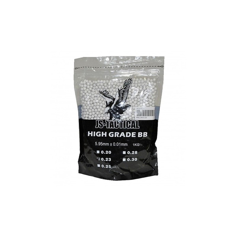 JS TACTICAL PALLINI BIANCHI 025G 1 KG IDEALI PER IL SOFTAIR JS-BB025