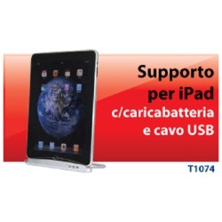 HANTOL SUPPORTO CON CARICABATTERIA PER IPAD CON ROTAZIONE ORIZZONTAL