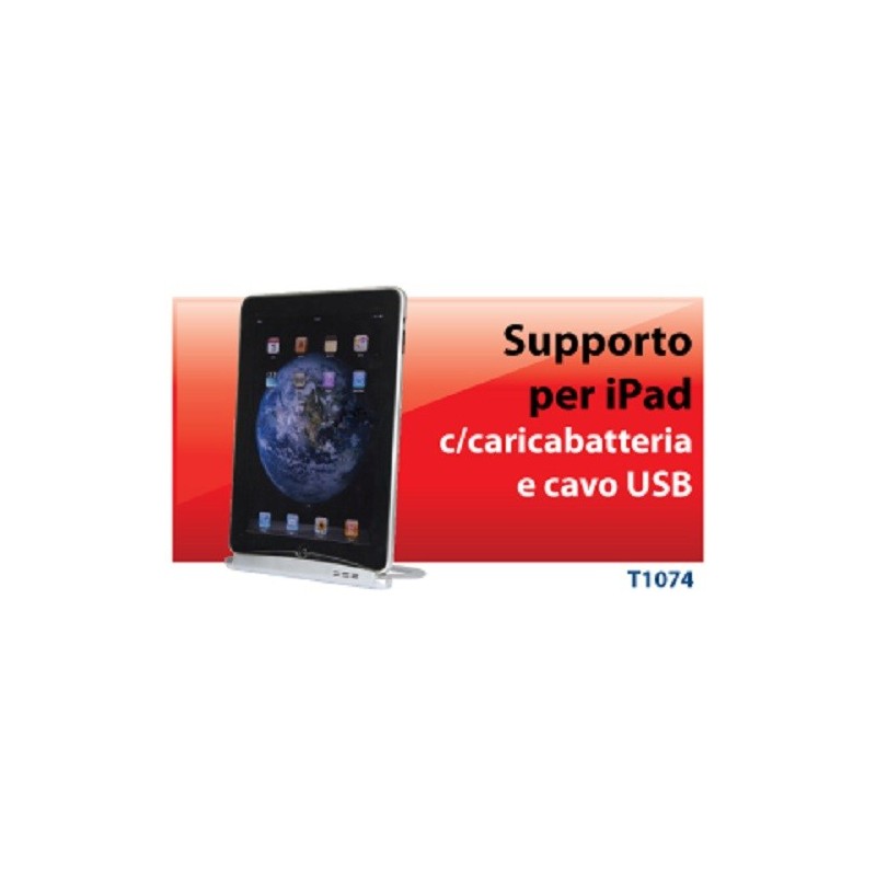 HANTOL SUPPORTO CON CARICABATTERIA PER IPAD CON ROTAZIONE ORIZZONTAL