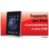 HANTOL SUPPORTO CON CARICABATTERIA PER IPAD CON ROTAZIONE ORIZZONTAL