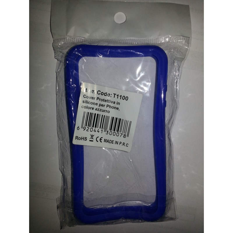 HANTOL COVER-BUMPER PROTETTIVA IN SILICONE PER iPHONE 4/4S BLU T1100