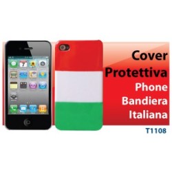 HANTOL COVER PROTETTIVA PER iPHONE 4/4S CON BANDIERA ITALIANA T1108