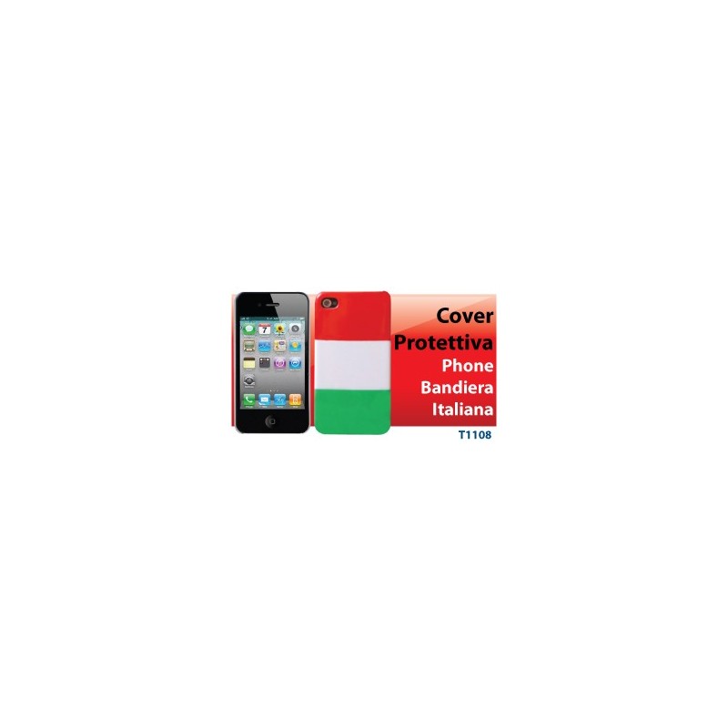 HANTOL COVER PROTETTIVA PER iPHONE 4/4S CON BANDIERA ITALIANA T1108