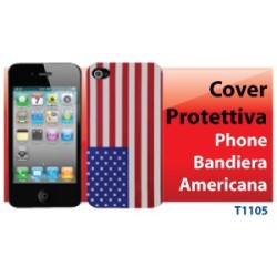 HANTOL COVER PROTETTIVA PER iPHONE 4/4S CON BANDIERA AMERICANA USA T1