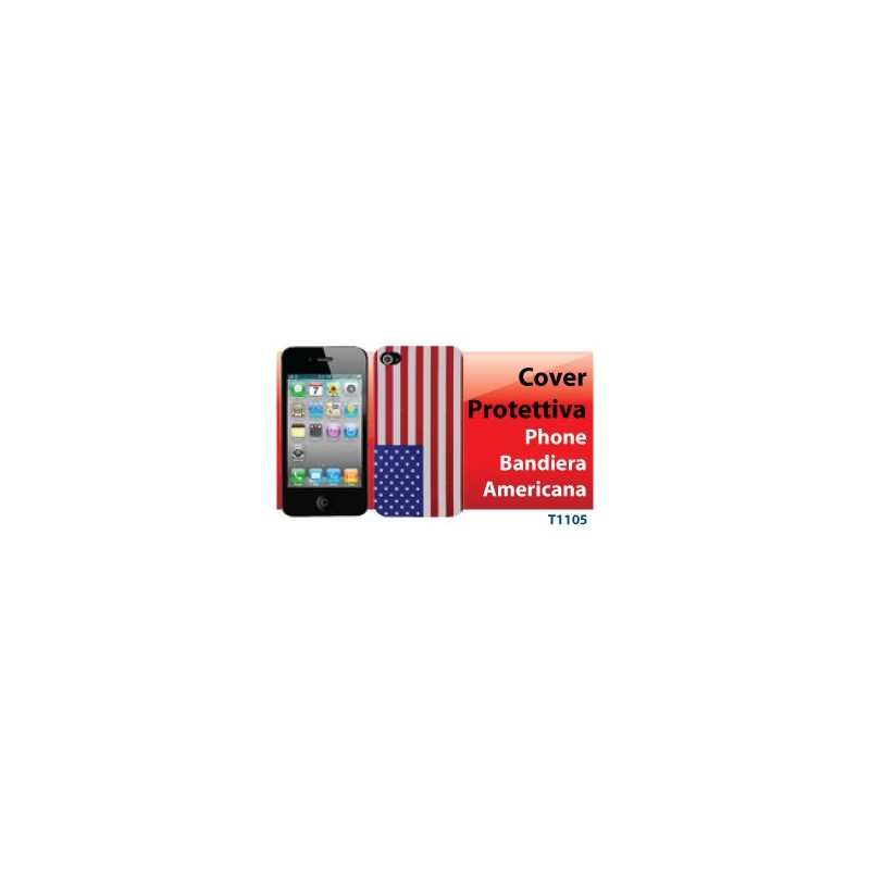 HANTOL COVER PROTETTIVA PER iPHONE 4/4S CON BANDIERA AMERICANA USA T1