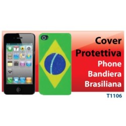 HANTOL COVER PROTETTIVA PER iPHONE 4/4S CON BANDIERA BRASILIANA T1106