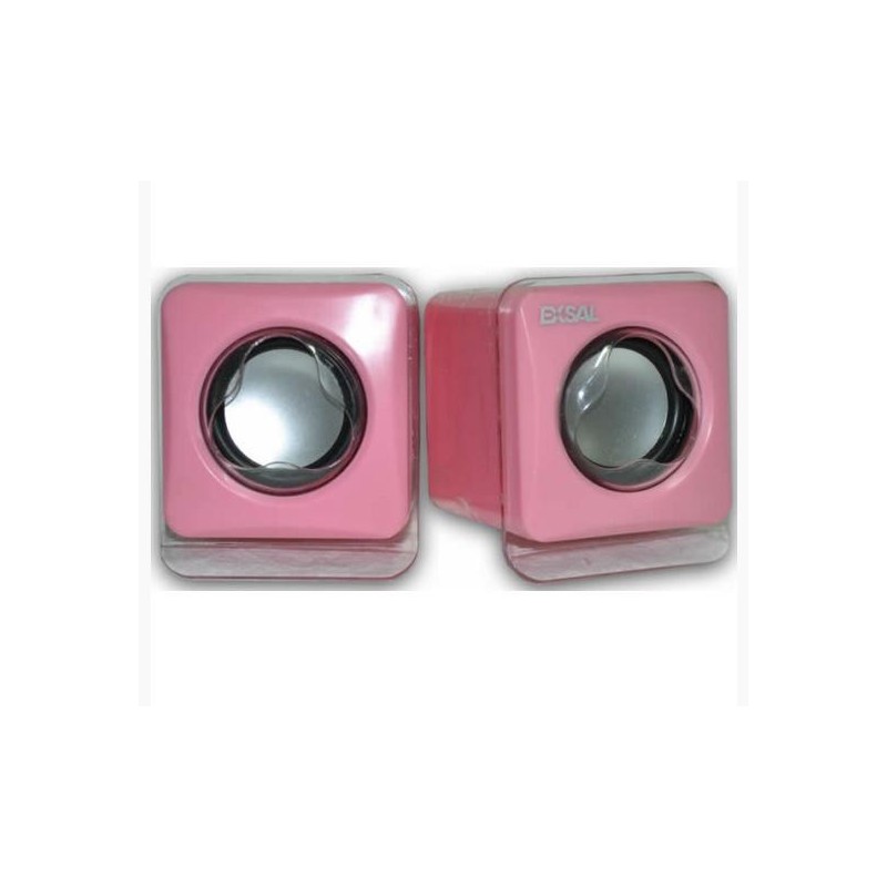 EXSAL CASSE SPEAKER 20 AUTOALIMENTATE USB 25W COLORE ROSA EC-A02P