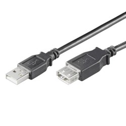 EWENT CAVO PROLUNGA USB 20 A/A M/F 18 MT NERO EW-UAA-018-P EC1012