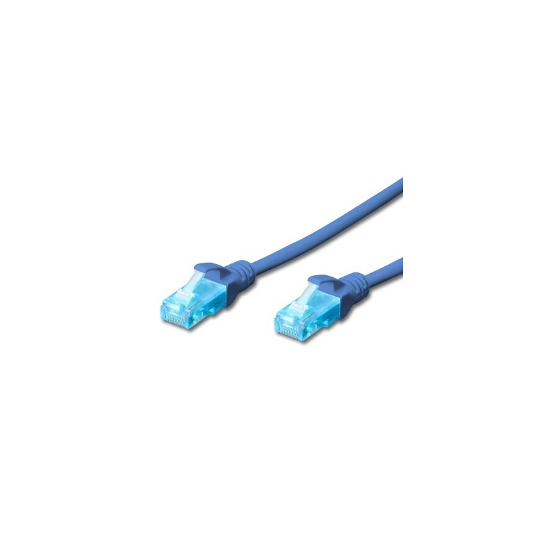 EWENT CAVO DI RETE U/UTP PATCH CORD 5MT CAT 5e COLOR BLU EW-5U-050B I