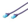 EWENT CAVO DI RETE U/UTP PATCH CORD 2MT CAT 5e COLOR VIOLA EW-5U-020P