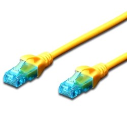 EWENT CAVO DI RETE U/UTP PATCH CORD 2MT CAT 5e COLOR GIALLO EW-5U-020