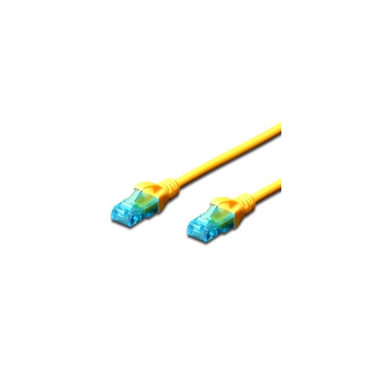 EWENT CAVO DI RETE U/UTP PATCH CORD 2MT CAT 5e COLOR GIALLO EW-5U-020