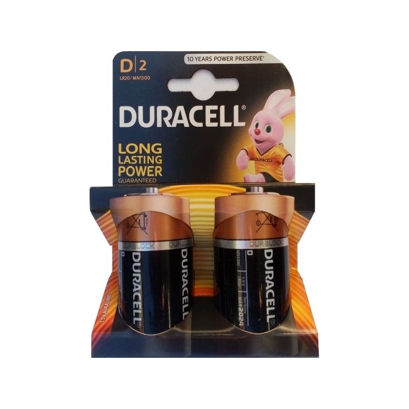 DURACELL PLUS PILA D 15V CONFEZIONE DA 2PZ LR20/MN1300