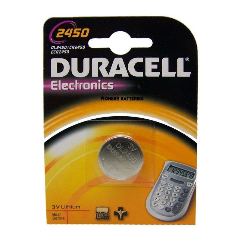 DURACELL PLUS BATTERIA A BOTTONE COIN CELL 3V DL2450 CR2450 EC2450