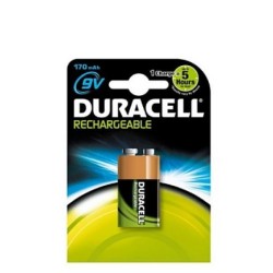 DURACELL PILA RICARICABILE 9V 170 mAh 1 A PACCO HR9V