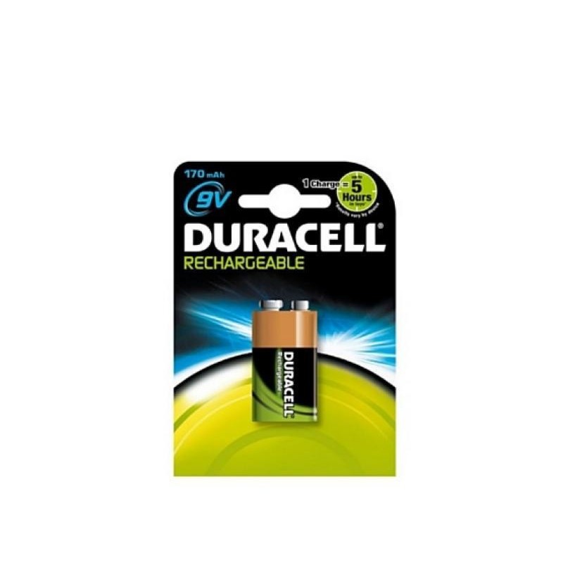 DURACELL PILA RICARICABILE 9V 170 mAh 1 A PACCO HR9V