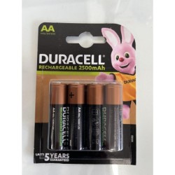 DURACELL BATTERIE STILO RICARICABILI AA 2500MAH HR06 DX1500 MIGNON